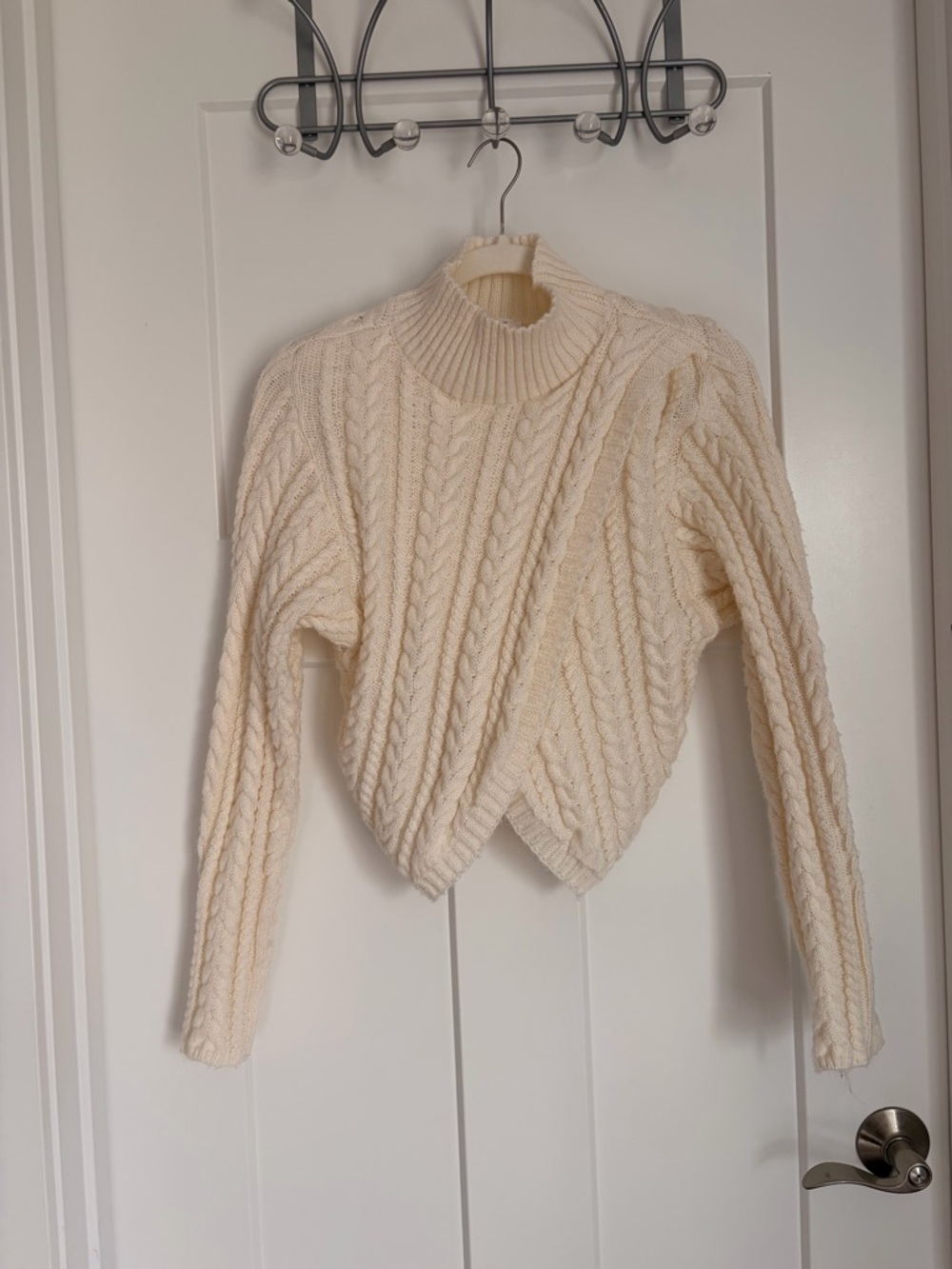 Double Zero Cable Knit Cropped Sweater